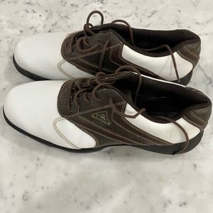 Etonic Men’s Brown and White Golf Cleats - Size 10.5